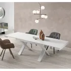 Mesa de Jantar Extensível até 260 cm Efeito Madeira Made in Italy - Lenova Viadurini