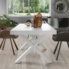 Mesa de Jantar Extensível até 260 cm Efeito Madeira Made in Italy - Lenova Viadurini