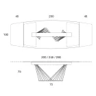 Mesa de Jantar Extensível até 290 cm em Tampo em Metal e Cerâmica - Ricolo Viadurini