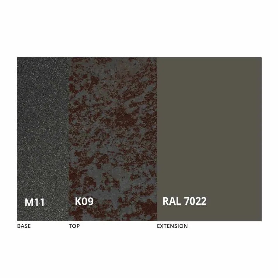 Mesa de Jantar Extensível até 298 cm em Tampo em Metal e Cerâmica - Anaconda Viadurini