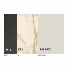 Mesa de Jantar Extensível até 298 cm em Tampo em Metal e Cerâmica - Anaconda Viadurini