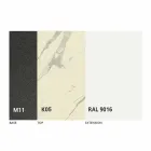 Mesa de Jantar Extensível até 298 cm em Tampo em Metal e Cerâmica - Anaconda Viadurini