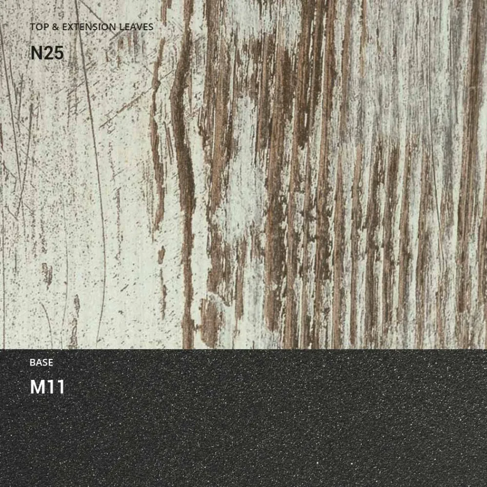 Mesa de jantar extensível para 298 cm em melamina Made in Italy - Fedemo Viadurini