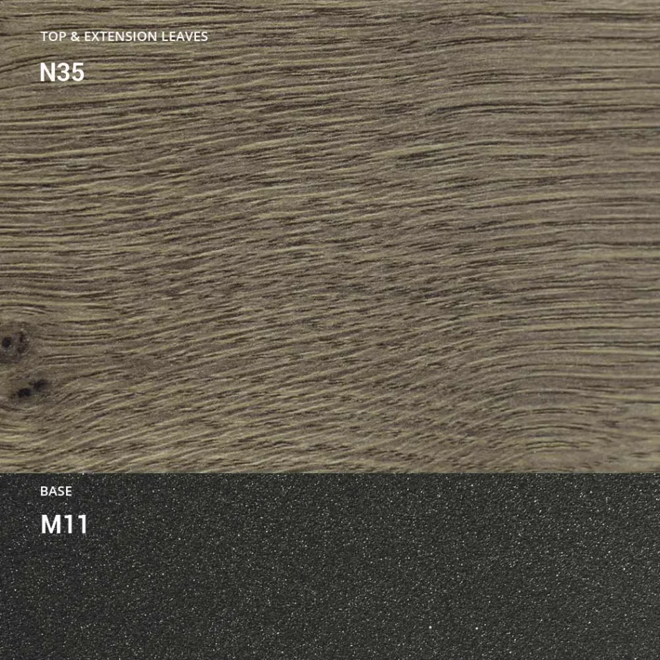 Mesa de jantar extensível para 298 cm em melamina Made in Italy - Fedemo Viadurini