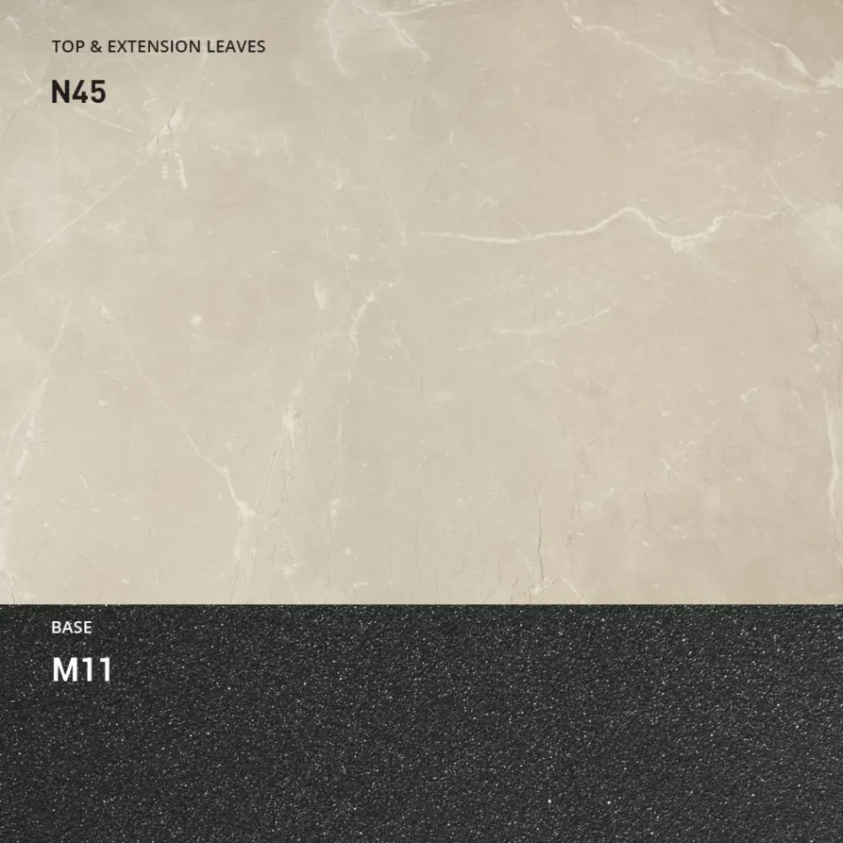 Mesa de jantar extensível para 298 cm em melamina Made in Italy - Fedemo Viadurini