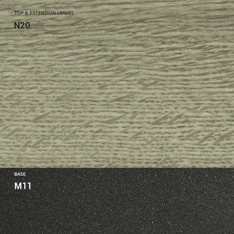 Mesa de jantar extensível para 298 cm em melamina Made in Italy - Fedemo Viadurini