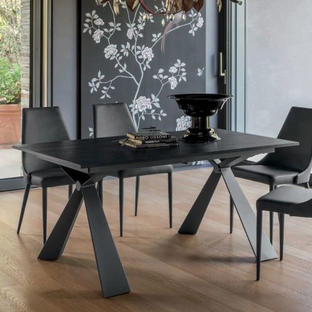 Mesa de jantar extensível para 298 cm em melamina Made in Italy - Fedemo Viadurini