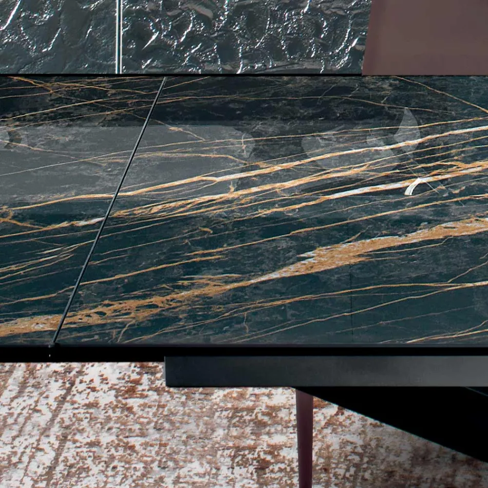 Mesa de jantar extensível até 300 cm em Hypermarble Made in Italy - Grotta Viadurini