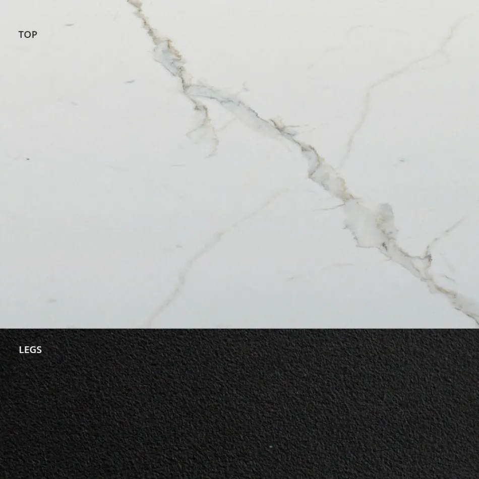 Mesa de jantar extensível até 300 cm em Hypermarble Made in Italy - Grotta Viadurini