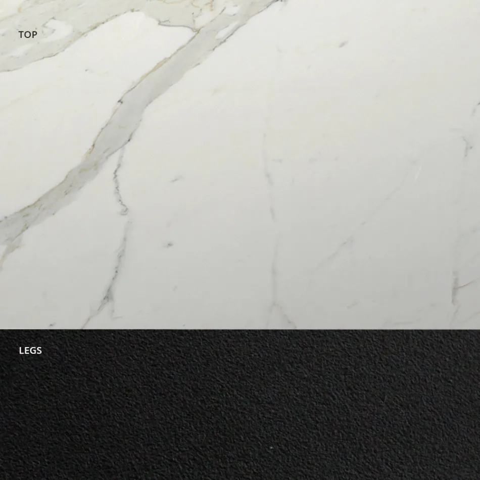 Mesa de jantar extensível até 300 cm em Hypermarble Made in Italy - Grotta Viadurini