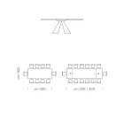 Mesa de jantar extensível até 300 cm em laminado HPL Fabricado na Itália - Dálmata Viadurini