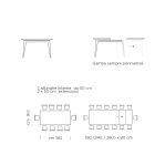 Mesa de Jantar Extensível até 310 cm em Laminado Fabricado na Itália - Anos Setenta Viadurini