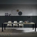 Mesa de jantar de metal extensível até 310 cm Fabricada na Itália - Euclide Viadurini