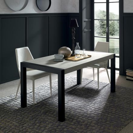 Mesa de jantar de metal extensível até 310 cm Fabricada na Itália - Euclide Viadurini