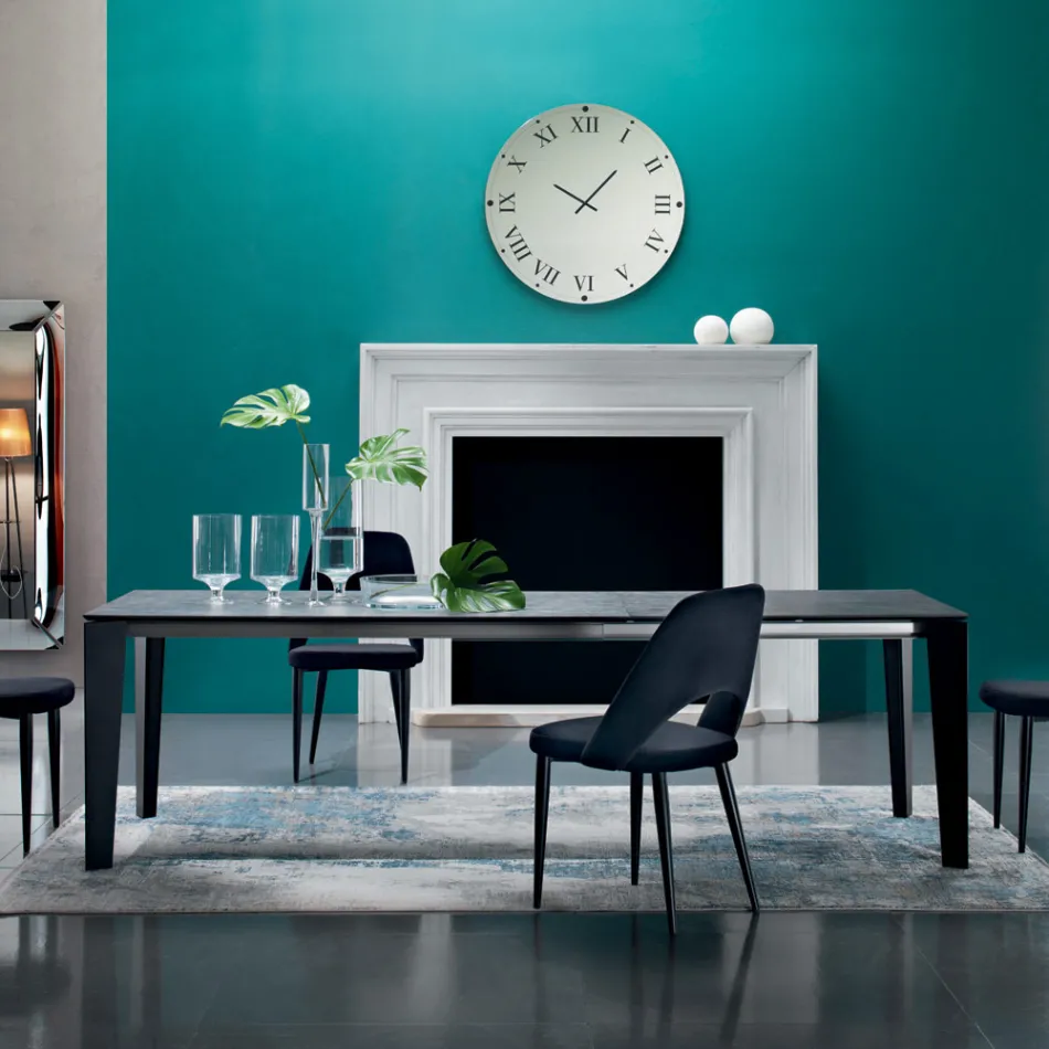 Mesa de Jantar Extensível até 325 cm em Laminado Fabricado na Itália - Anos Setenta Viadurini