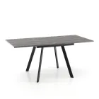 Mesa de jantar extensível dobrável em MDF e metal - Arsênico Viadurini