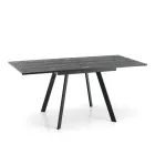 Mesa de jantar extensível dobrável em MDF e metal - Arsênico Viadurini