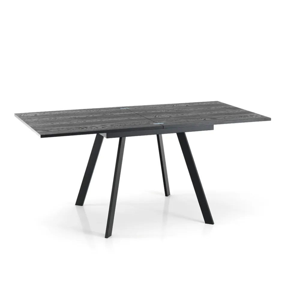 Mesa de jantar extensível dobrável em MDF e metal - Arsênico Viadurini