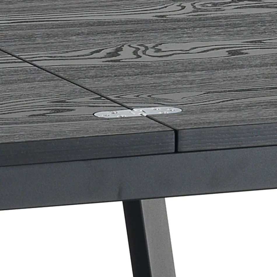 Mesa de jantar extensível dobrável em MDF e metal - Arsênico Viadurini