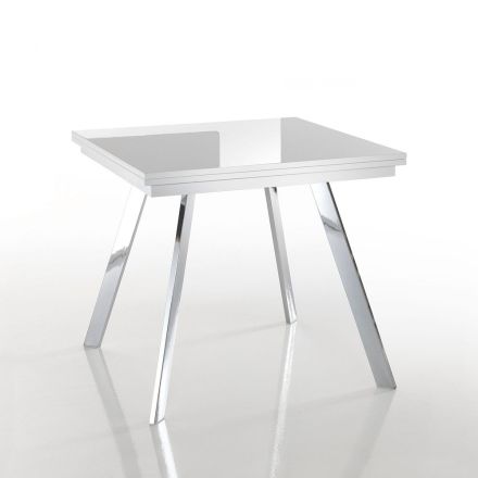 Mesa de jantar extensível dobrável em MDF e metal - Arsênico Viadurini