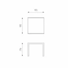 Mesa de jantar extensível com tampo de vidro Teo Viadurini