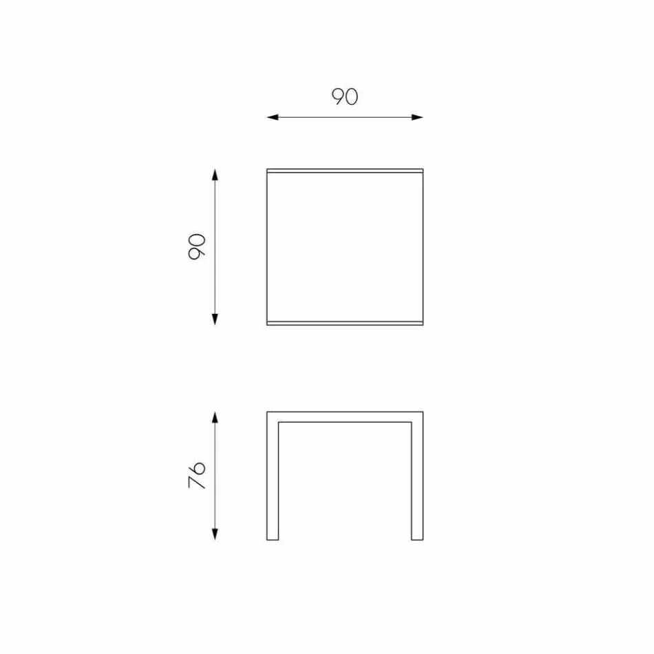 Mesa de jantar extensível com tampo de vidro Teo Viadurini