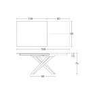 Mesa de jantar extensível com estrutura de metal feita na Itália - Elástico Viadurini