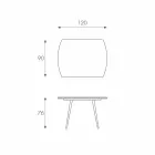 Mesa de jantar extensível com japão Novo tampo de vidro Viadurini