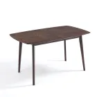Mesa de Jantar Extensível Até 150 cm em Mdf e Madeira Maciça - Decio Viadurini