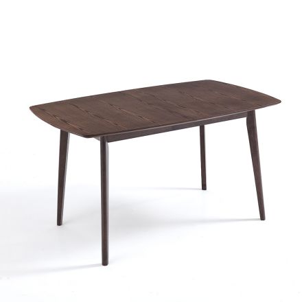 Mesa de Jantar Extensível Até 150 cm em Mdf e Madeira Maciça - Decio Viadurini