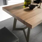 Mesa de Jantar Extensível Até 160 cm em Madeira Made in Italy - Eugenia Viadurini