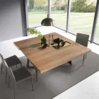 Mesa de Jantar Extensível Até 160 cm em Madeira Made in Italy - Eugenia Viadurini