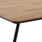 Mesa de Jantar Extensível Até 160 cm em Mdf e Black Metal - Crumiro Viadurini