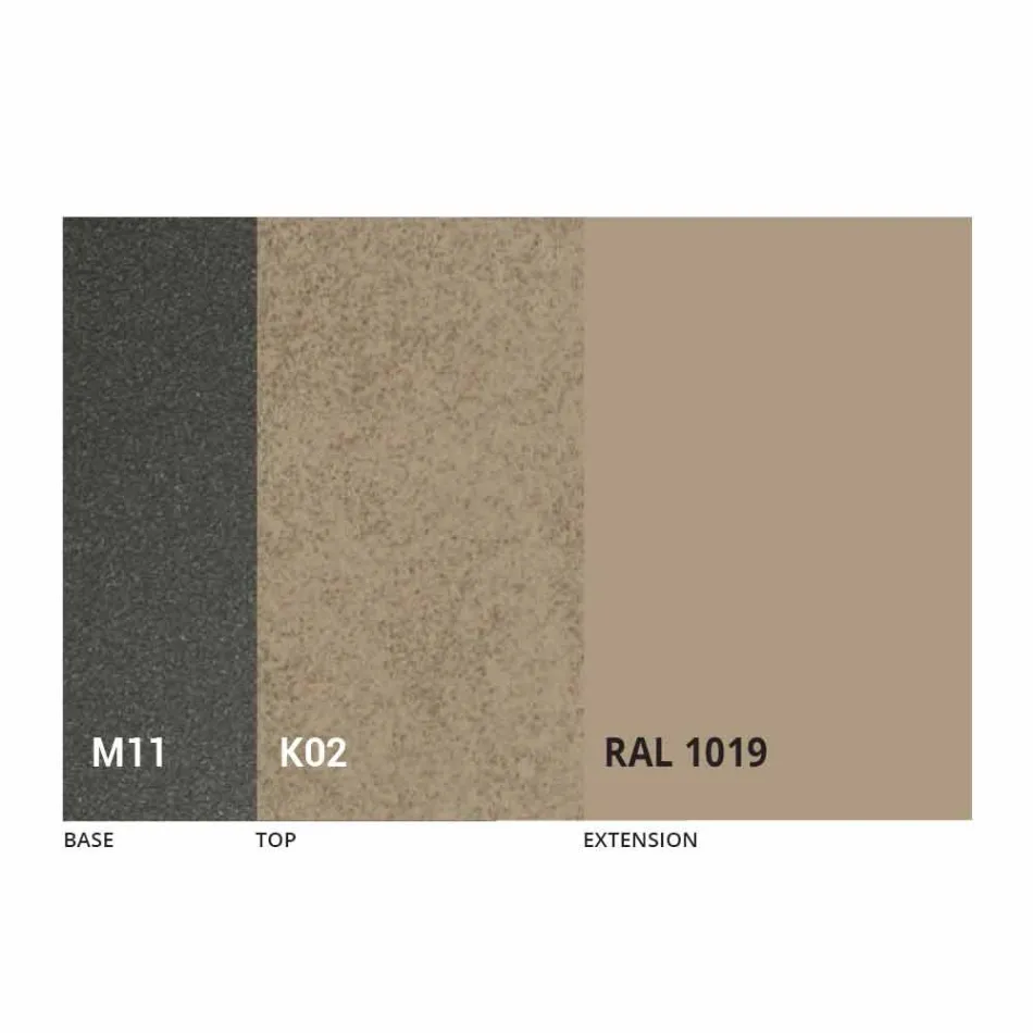 Mesa Extensível de Jantar Até 170 cm em Cerâmica Made in Italy - Tremiti Viadurini