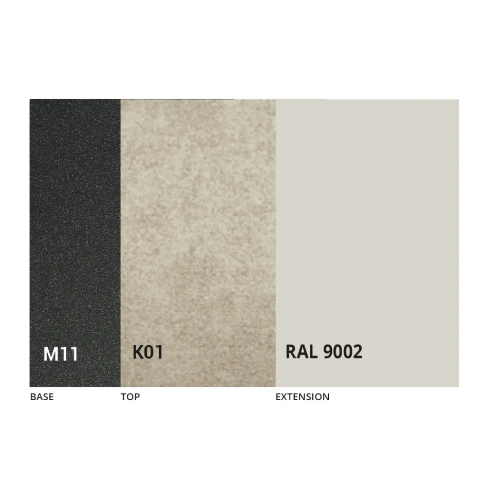 Mesa Extensível de Jantar Até 170 cm em Cerâmica Made in Italy - Tremiti Viadurini