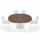 Mesa de Jantar Extensível até 170 cm em Laminado Fabricado na Itália - Dólares Viadurini