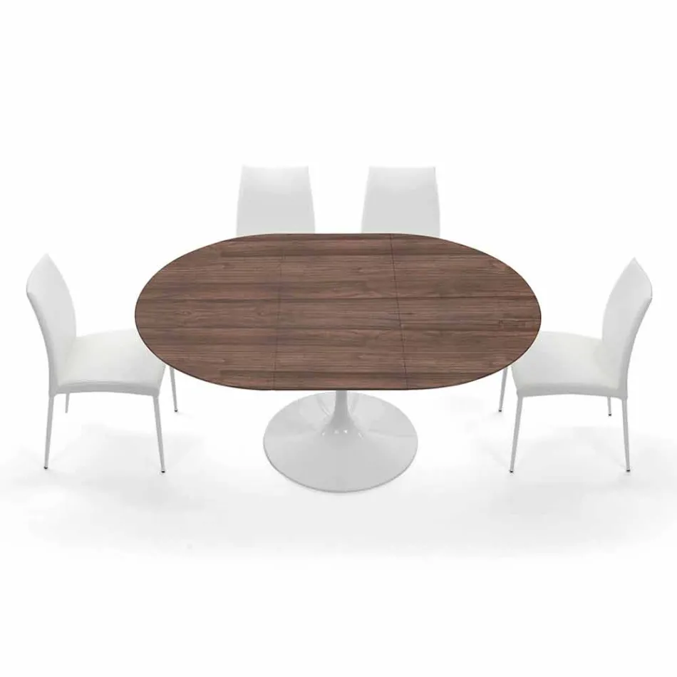 Mesa de Jantar Extensível até 170 cm em Laminado Fabricado na Itália - Dólares Viadurini