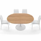 Mesa de Jantar Extensível até 170 cm em Laminado Fabricado na Itália - Dólares Viadurini