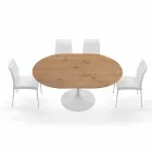 Mesa de Jantar Extensível até 170 cm em Madeira Made in Italy - Dólares Viadurini
