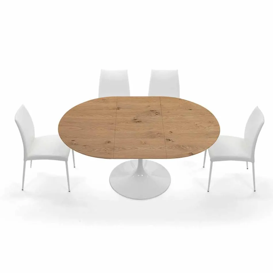 Mesa de Jantar Extensível até 170 cm em Madeira Made in Italy - Dólares Viadurini