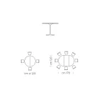 Mesa de Jantar Extensível até 170 cm em Madeira Made in Italy - Dólares Viadurini