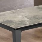 Mesa de Jantar Extensível Até 170 cm em Metal Moderno e Cerâmica - Syrta Viadurini