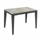 Mesa de Jantar Extensível Até 170 cm em Metal Moderno e Cerâmica - Syrta Viadurini