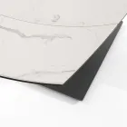 Mesa Extensível de Jantar Até 180 cm em Cerâmica e Aço - Catone Viadurini