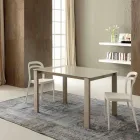 Mesa de Jantar Extensível Até 204 cm em Cristal Made in Italy - Palladio Viadurini