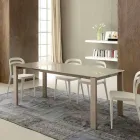 Mesa de Jantar Extensível Até 204 cm em Cristal Made in Italy - Palladio Viadurini