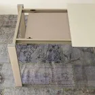 Mesa de Jantar Extensível Até 204 cm em Cristal Made in Italy - Palladio Viadurini