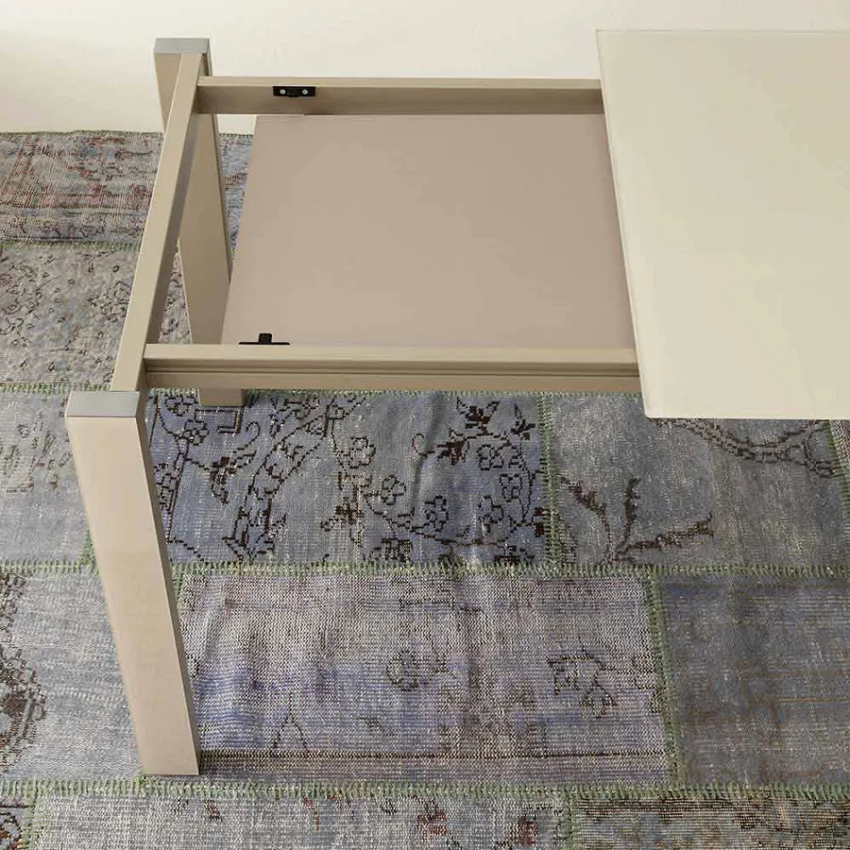 Mesa de Jantar Extensível Até 204 cm em Cristal Made in Italy - Palladio Viadurini