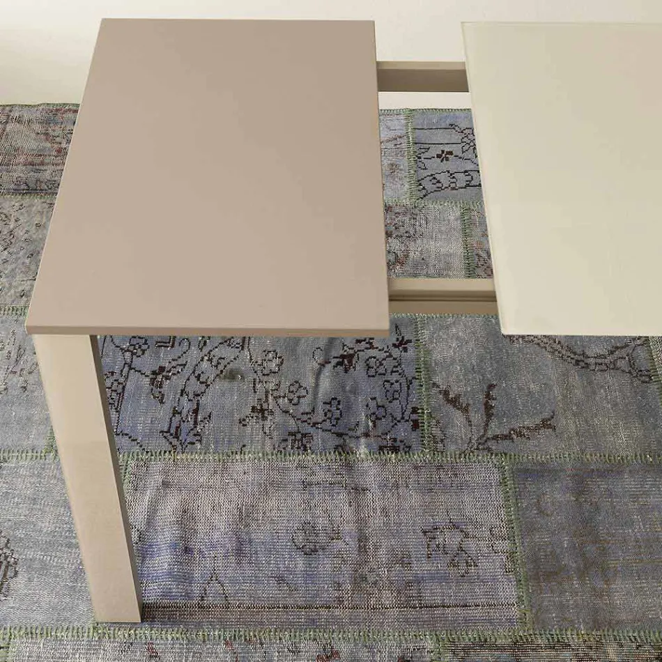 Mesa de Jantar Extensível Até 204 cm em Cristal Made in Italy - Palladio Viadurini