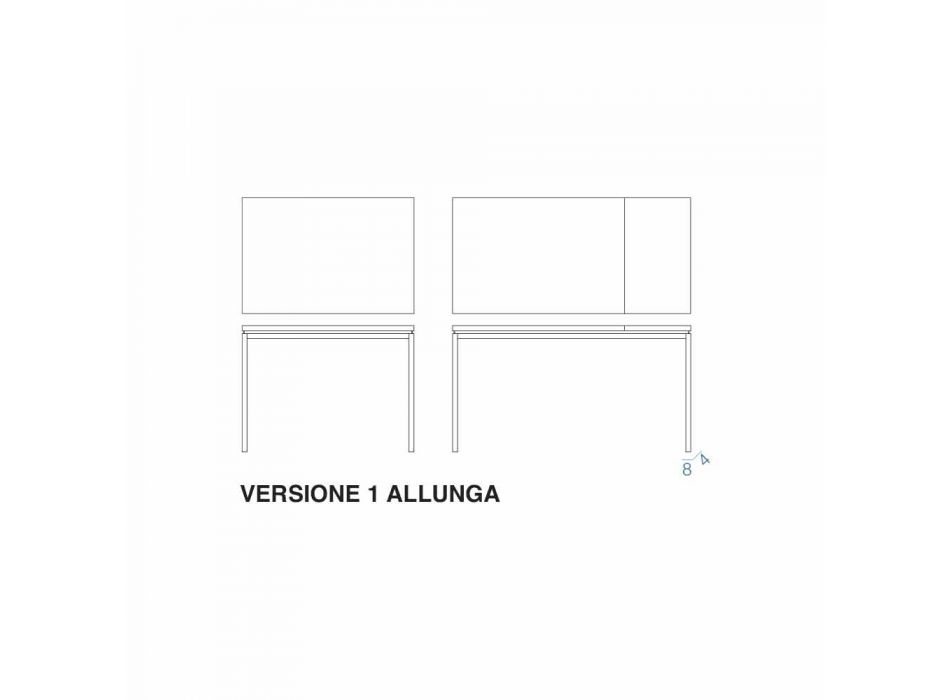 Mesa de Jantar Extensível Até 204 cm em Cristal Made in Italy - Palladio Viadurini